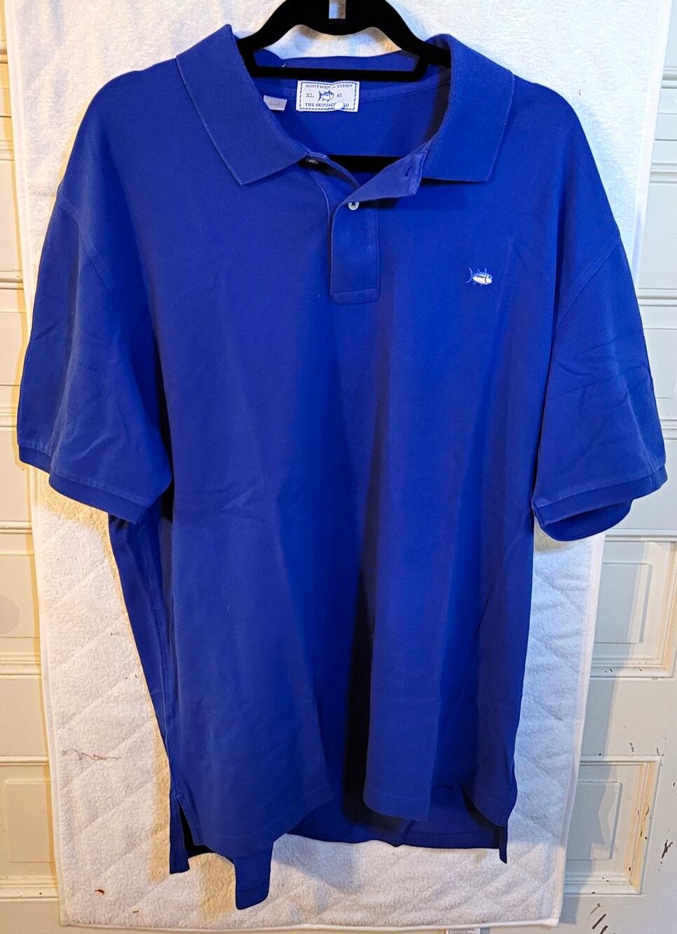 Southern Tide The Skipjack Polo Men’s XL Blue Short Sleeve Easy Care Logo